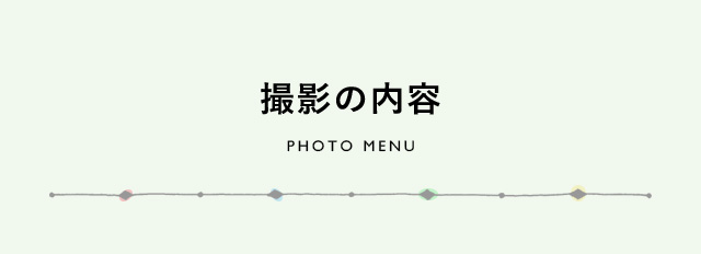 撮影の内容 PHOTO MENU