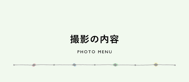 撮影の内容 PHOTO MENU